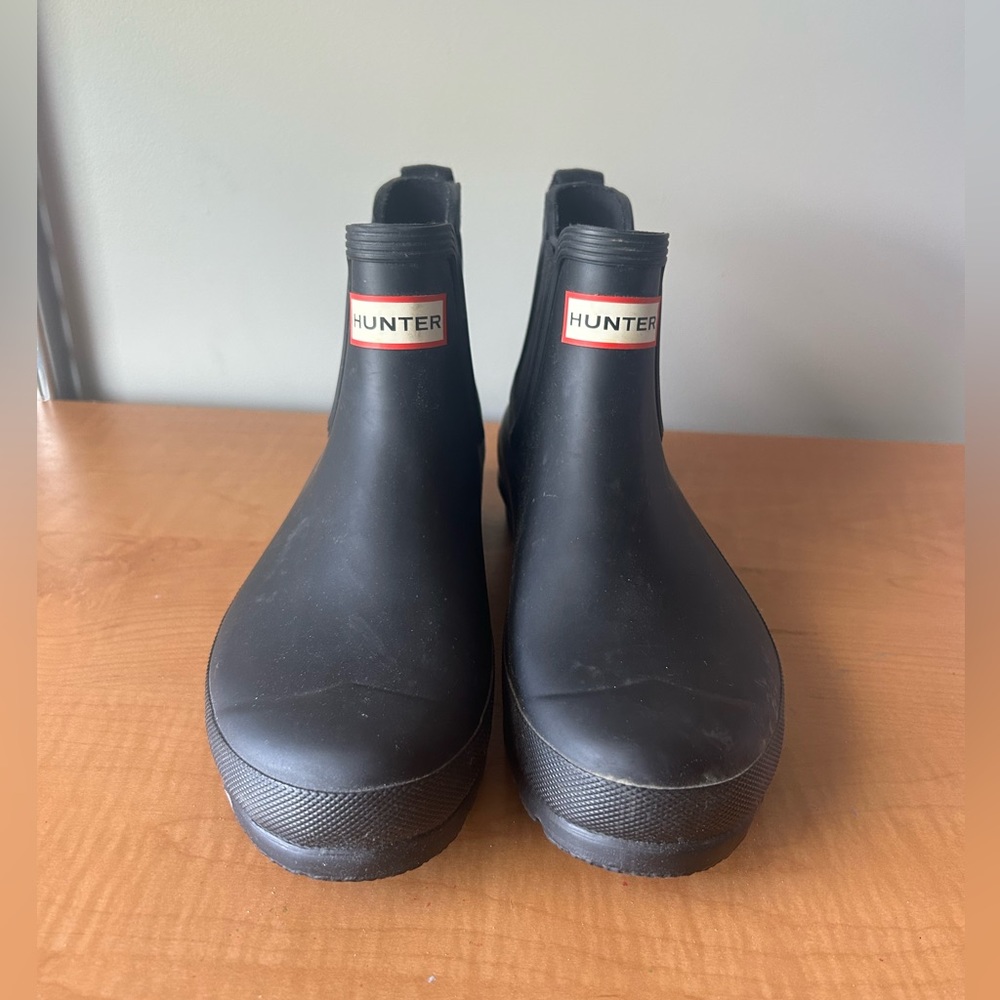 WOMENS SIZE 8 BLACK HUNTER SHORT RAIN-BOOTS